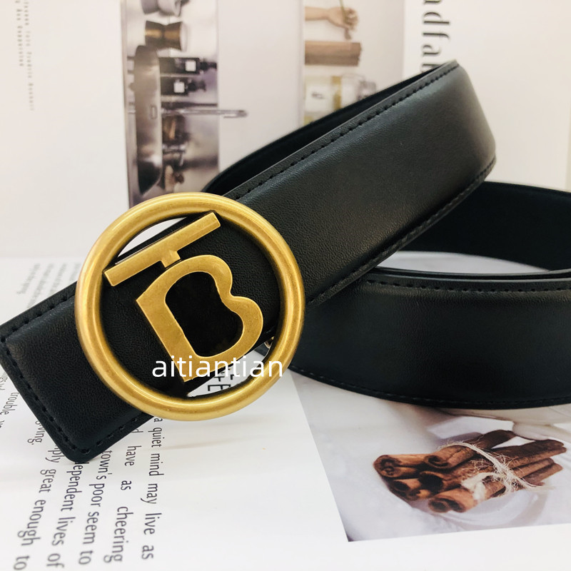 

Fashion reversible Men Smooth Belt Designer Luxury Business top B Buckle Mens pattern Belts Width 3.8cm Belt With Box, With box card