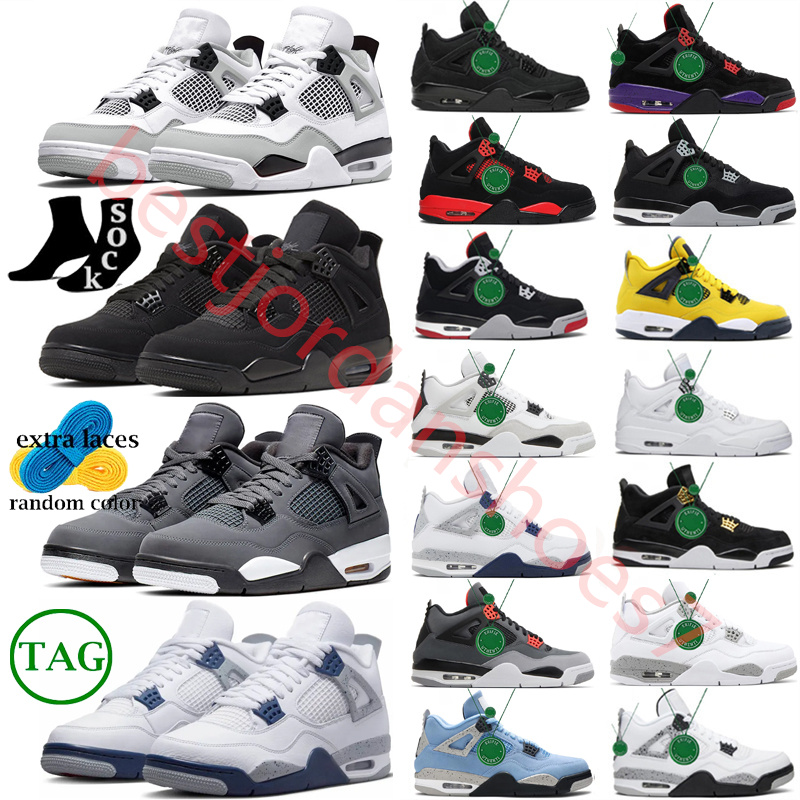 

Pine Green Red Thunder Craft jumpman 4s 4 Seafoam Infrared Fire Red University Blue women men Military Black Canvas Thunder Running basketball Sneakers shoes, Color#6