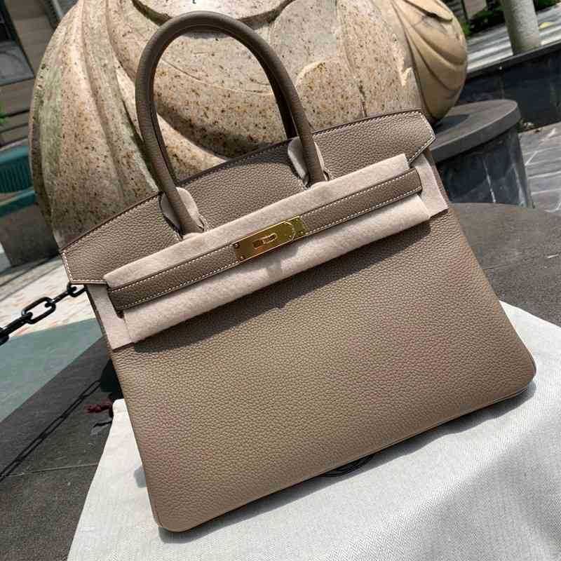 

birkin High Version Birkins Lychee Pattern Leather Portable Large Capacity Cross Bridal Bag Female h Newxwl Kl