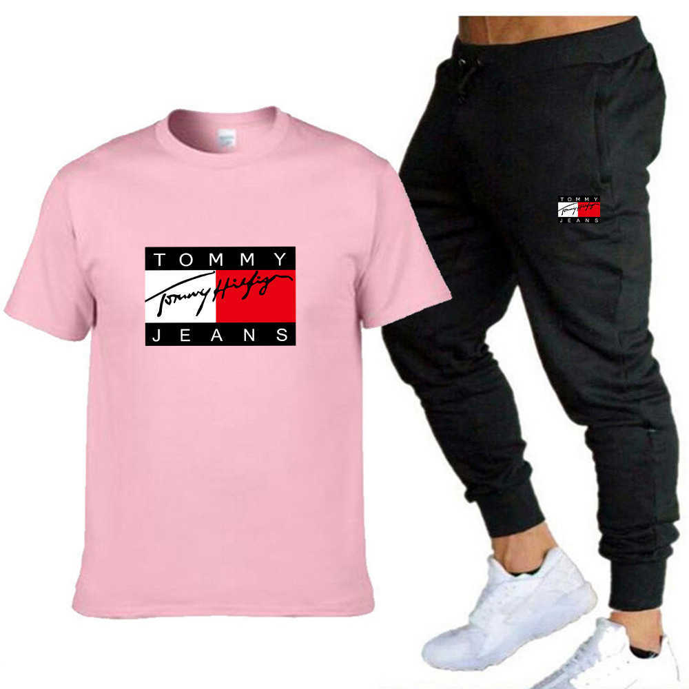 

3XL Summer Designer Mens Printed Tracksuits Sportswear Cotton Outfits Fashion Short Sleeve T Shirt Piece Pants Set KHG8