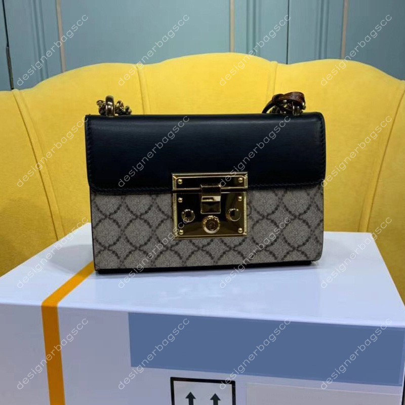 

Designer Bags Women Luxury Handbags Printed Plaid Flower lock catch Shoulder Bag crossbody metal chain top quality Lady Fashion Wallet Purses Card Holder, Red