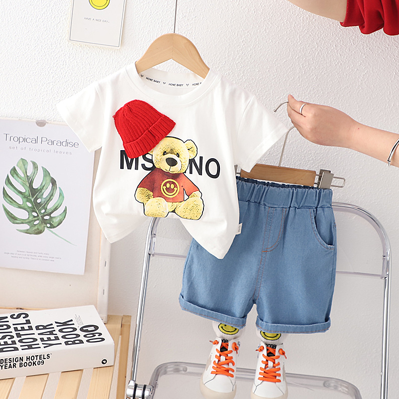 Baby Clothing Sets Designers Clothes Summer Kids Clothes Set Tops Cartoon T-Shirt Shorts Sport