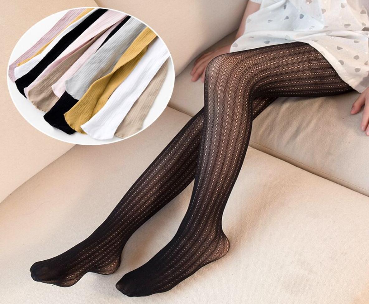 

Girls hole tight 2020 summer new kids hollow leggings sweet girls knitting dance princess pantyhose bottom A39557373862, White