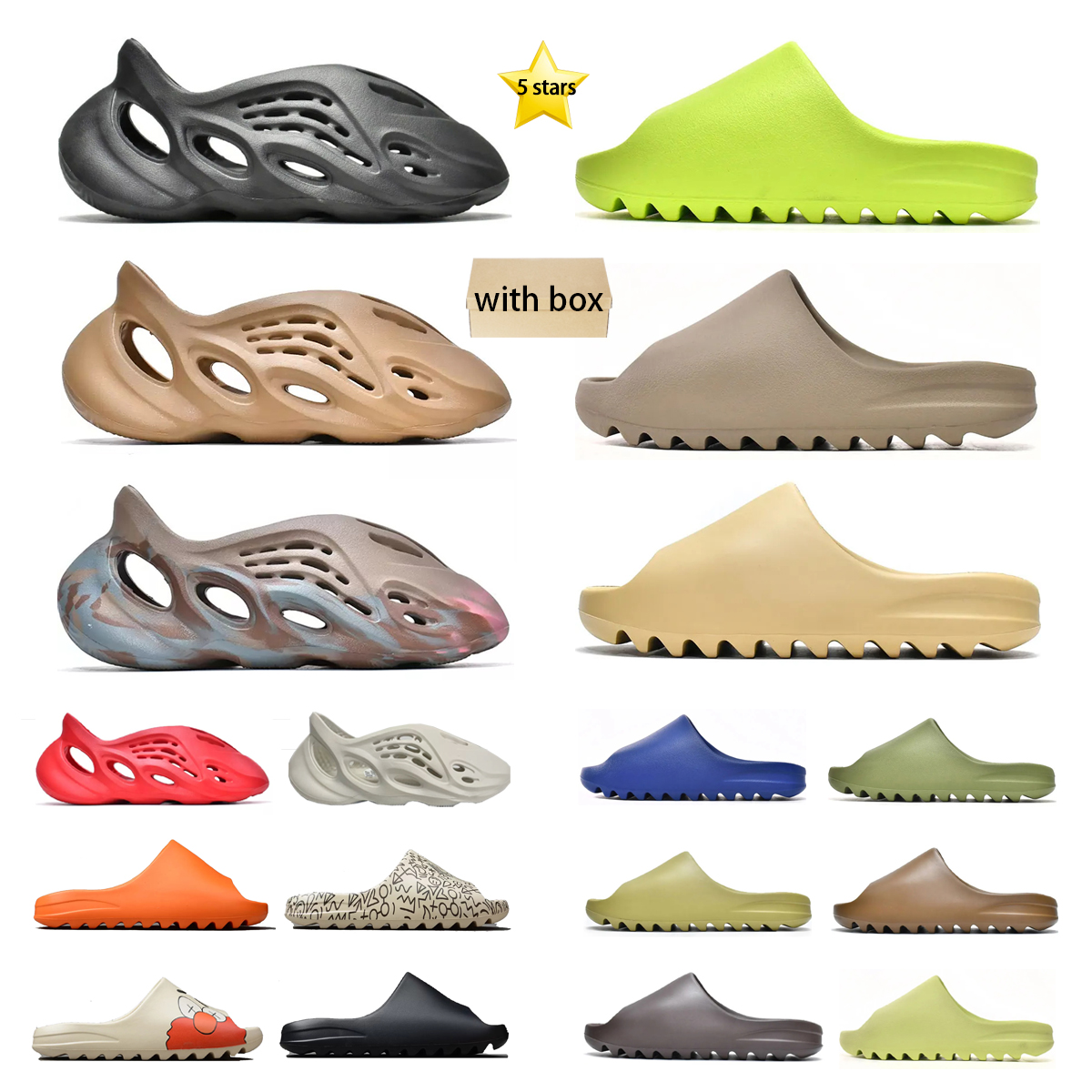 

Designer Slippers Men slider Foam Runner Woman sandal Vermillion Mineral Blue Onyx Pure Sandals Slide Slipper Ochre Bone Resin Clog Desert Ararat runr slides shoe, 24