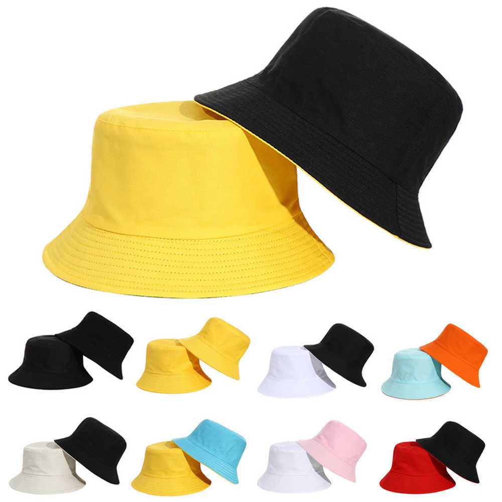 

HBP New Hats Wide Double-Sided Brim Bucket Hat Women Men Beh Anti-UV Sun Hat Wide Brim Visors Foldable Portable Summer Fisherman Panama Cap P230327
