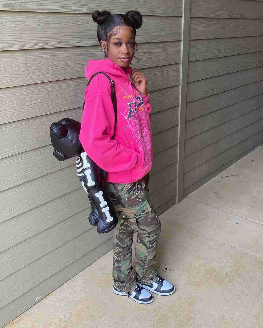 

Men' Hoodies Sweatshirts New Hip Hop Web Puff Print Sp5der 555555 Hoodie Men Women 1 1 High Quality Young Thug Angel Spider Sweatshirts Fabric Pullover WC38, Black