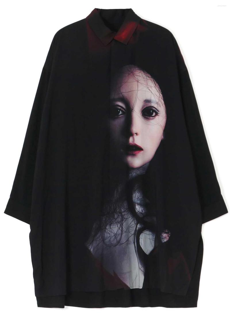 

Men's Casual Shirts Owen Yohji Japan Korean Style Clothes Men's Long Shirt For Men Oversize Clothing, Picture shown