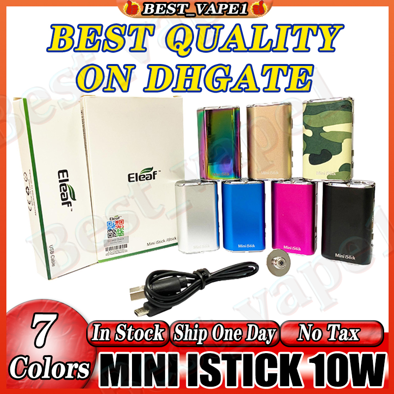 

Eleaf Mini iStick 10w Built-in Battery Kit 1050mah 7 colors Max Output Variable Voltage Mod with USB Cable eGo Connector Fast Send
