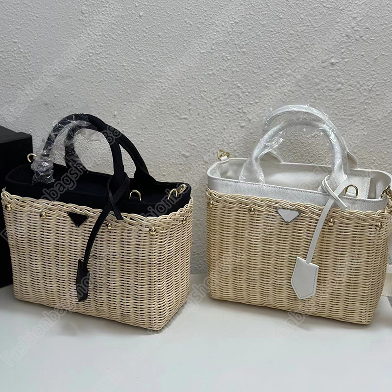 

Quality Designer Bag high-capacity Woven Pbag tote Handbag Classic Fashion Versatile One Shoulder Messenger Bag Vegetable basket bag shopping totes, Black