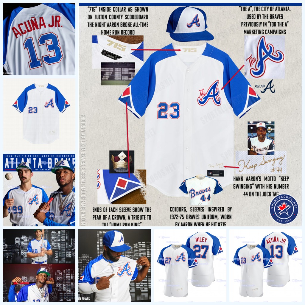 

Ronald Acuna Jr. 2023 City Connect Atlanta Baseball Jersey 27 Austin Riley Matt Olson Spencer Strider Michael Harris II Hank Aaron Braves Ozzie Albies Max Fried, Womens s-xxl 2023 city