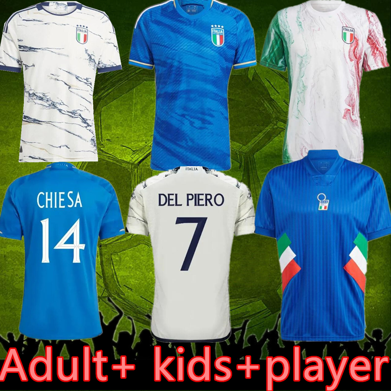 

s-4xl italy soccer jerseys player 2023 home away 23 24 italia jersey kids CHIESA maglie da calcio Verratti Jorginho Romagnoli Immobile Bonucci football shirts