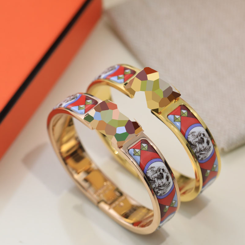 

12mm Enamel clic bangle for women charm bracelets new version dog red enamel
