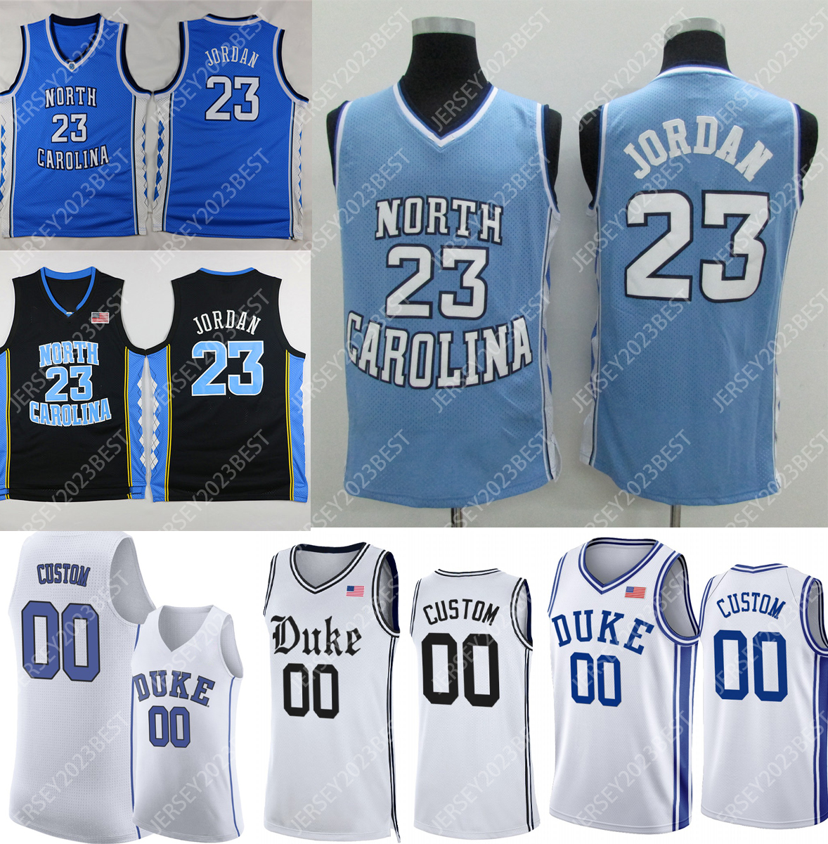 

NCAA Basketball Jerseys 23 Michael North Carolina State Duke Blue Devils College Irving Hardaway Curry Mark Mitchell Tyrese Proctor Men Women Youth XS 4XL, Multi