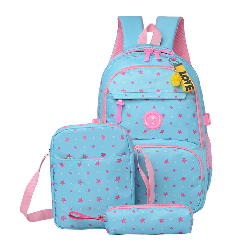 

School Bags High Quality School Bag Fashion School Backpack for Teenagers Girls schoolbags kid backpacks mochila escolar 3 pcs/sets Satchel 230330, Deep blue
