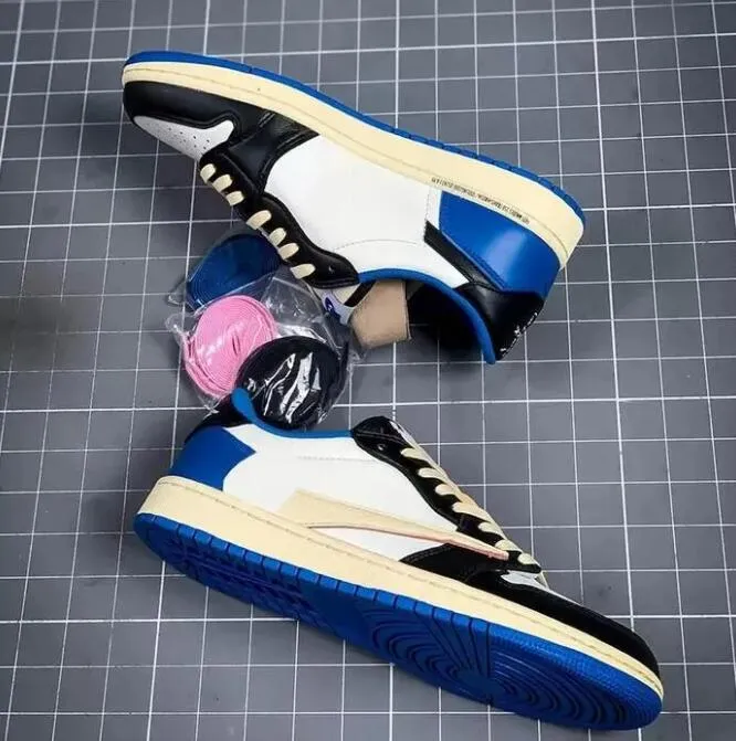 

Shoes Travis Scotts X Fragment Design OG 1S Low Mens Basketball Luxury Designer Jumpman 1 Military Blue Womens Sneakers a2, #2