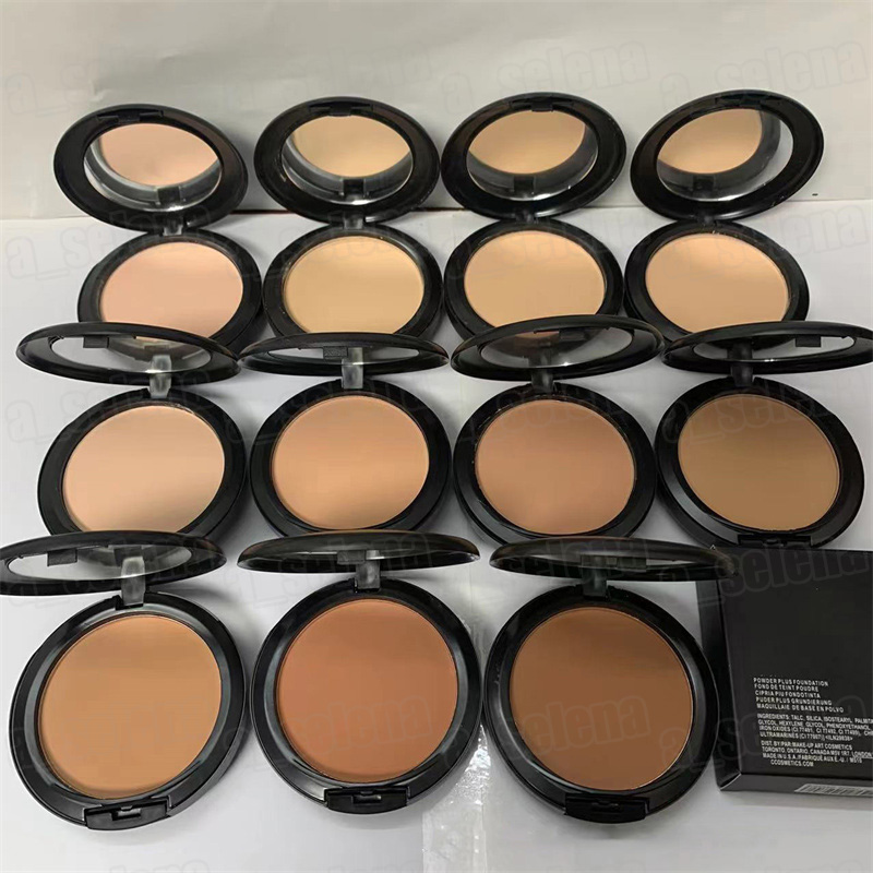 

Face Powder Makeup Plus Foundation Pressed Matte Natural Make Up Easy to Wear 15g NC 11 Colors Facial Powders, Mixed color
