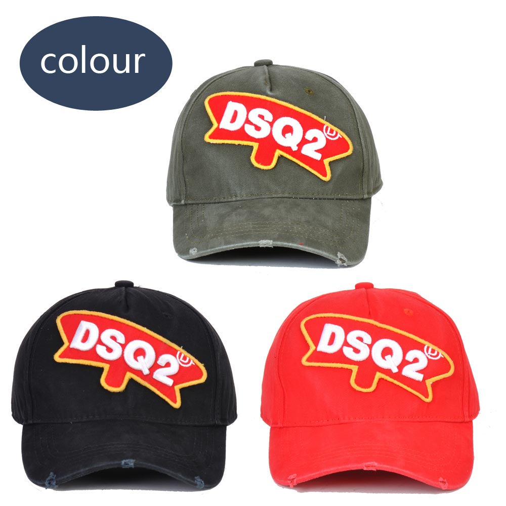 

DSQ ICOND2 Casual Fashion Trend Baseball Hat Simple Classic Letter Print Couple Unisex Sports Hat DSQ ICON Street Fashion Top Quality Hat D100, Red