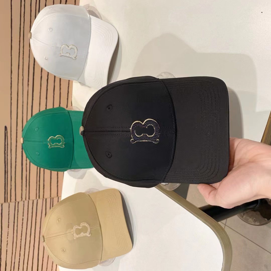 

23ss 4color Luxury Brand Fashion Baseball Cap Summer Men Women Letters Print Baseballs Caps Grid Stripe Casual Hat, Beige
