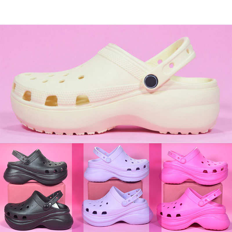 

croc classic bae clog sandal women designer sandals height increasing platform clogs waterproof shoes purple Thick Bottom Pool slippers hospital nursing slides