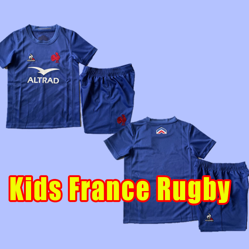 

Kids 2021 2022 France Super Rugby Jerseys 22 23 Maillot de Foot BOLN shirt size 16-26 Top Quality 2022 2023 Training vest pants tshirt world cup Full kits sets, As shown