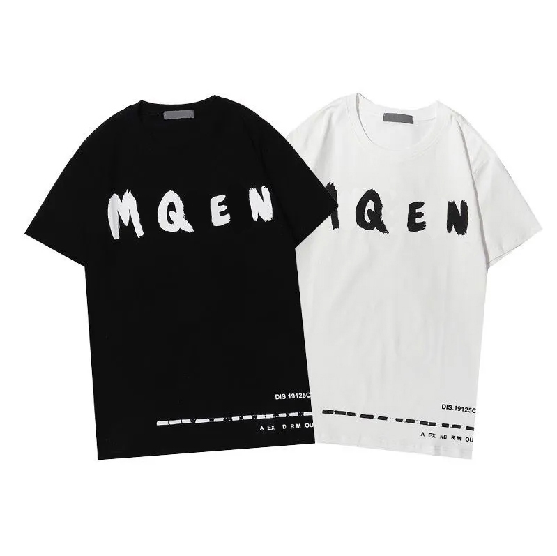 

mcqueens Fashion Mens T Shirts Tees Summer Womens Tops Man S Casual Chest Letter Shirt Designers Luxurys Clothing Street Shorts Sleeve Clothes Tshirts