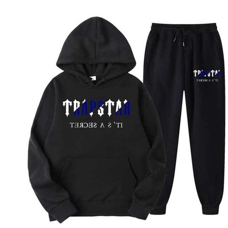 

TRAPSTAR Tracksuit Brand Printed Shirts Men Sportswear Multi-colors Warm Two Pieces Set Loose Hoodie Sweatshirt Pants jogging, Customize