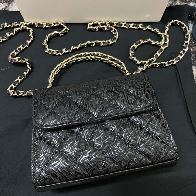 

Women luxury handbag designer crossbody tabby shoulder bag leather female fashion shoulder bag lady chain purses gold lette women's bag handbag wholesale fashion, Black