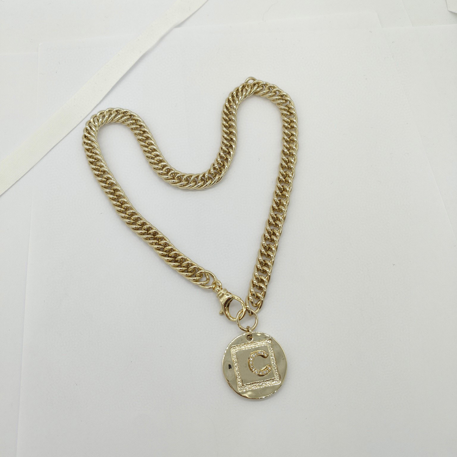 

2023 Luxury quality Charm pendant necklace with diamond and drop earring in 18k gold plated have box stamp PS7753A