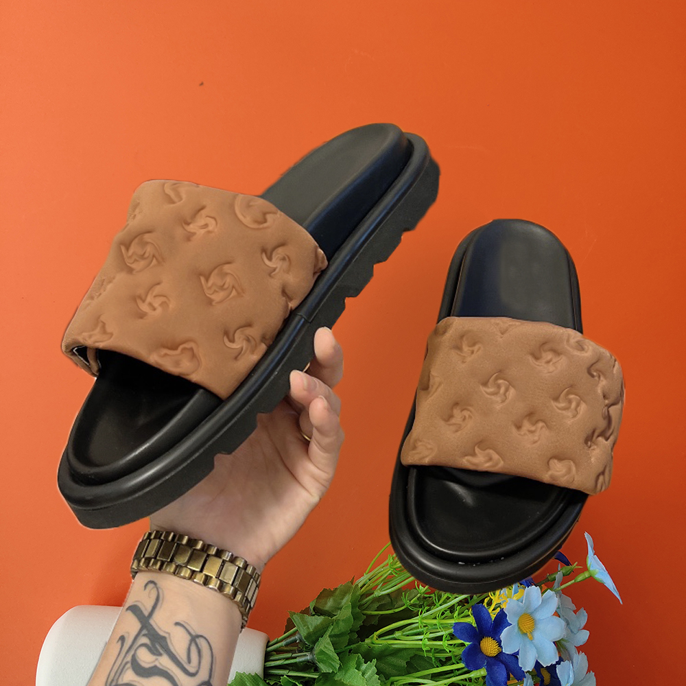 

man designer sandal Beach Slide Woman Slipper Crocodile Skin Leather Flip Flops Sexy Ladies Orange Scuffs Shoes Original Box Dust Bag Pretty 2023 fashion