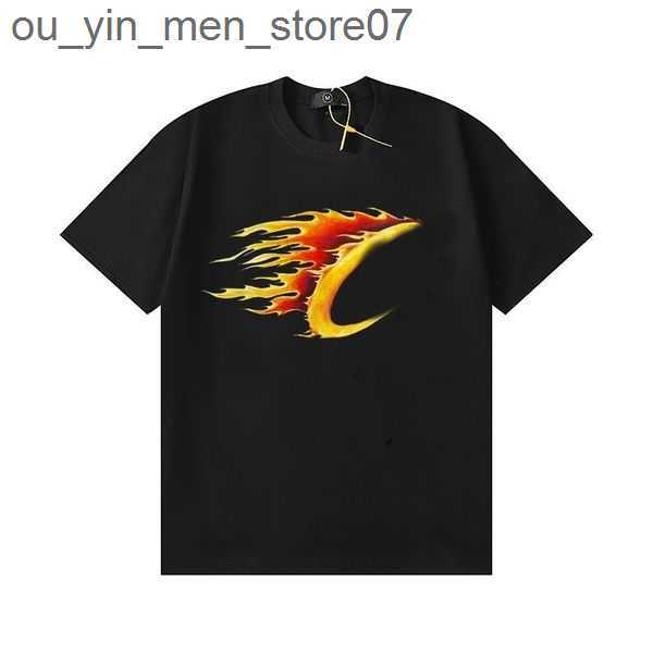 

Letter Print Cotton T-Shirt Collection: Men's and Women's Summer Tops, High Street Fashion with Short Sleeves, Round Neck, and Athletic Styles for Golf and Basketball in Black., Style-13