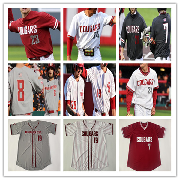 

Custom Washington State Cougars WSU College Baseball Jersey Kyle Russell Caden Kaelber Grant Taylor Dakota Hawkins Jacob Morrow Sam Brown Cam Magee Jonah Advincula, 2023 men black