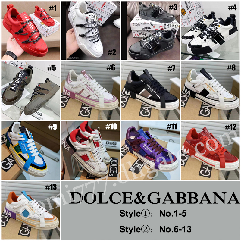 2Styles DOLCEGABBANA Chaussures de sport DUPE de haute qualité pour femmes et hommes