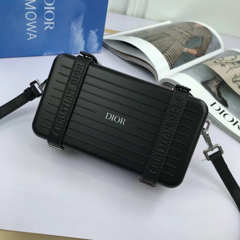 

DIOR Handbag Designer Single shoulder bag women's crossbody bag DIOR&RIMOWA co-branded limited small luggage bag Middle 98 metal aluminum magnesium alloy makeup bag