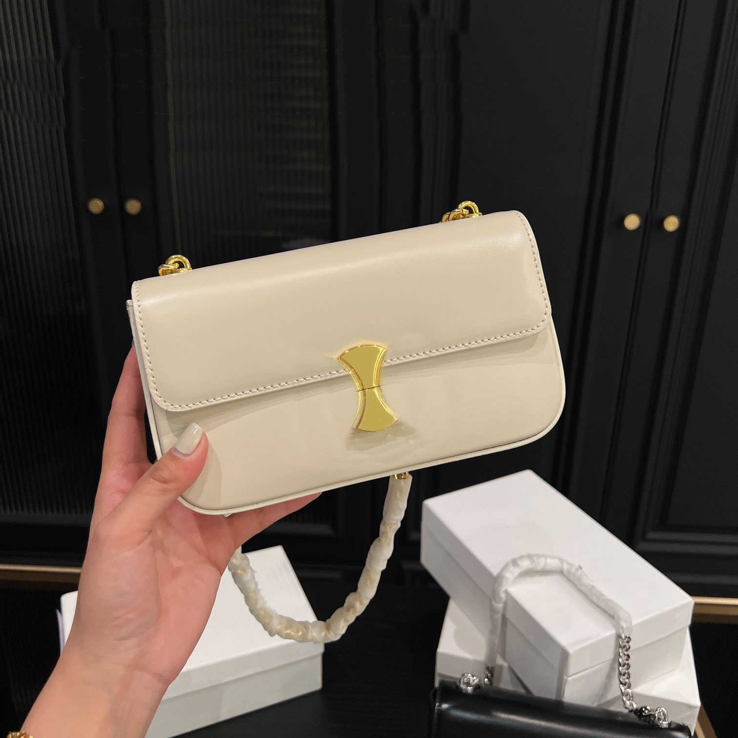 

designer Bags Women chain Baguette luxurys Handbag Shoulder bags Leather Designer Crossbody Female underarm Purses 230318, Style 8