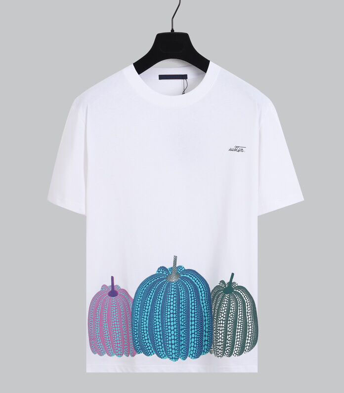 

Summer New Short Sleeve T Shirt Double Yarn Fabric Stereo Letter Shirt Printing Women Men's Round Neck T Shirt Original Sweatshirt Polo Shirt u837s, Black