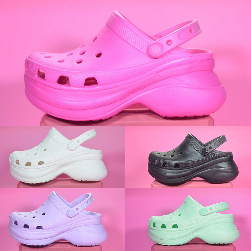 

croc classic bae clog women designer sandals height increasing platform croos clogs waterproof shoes pink Thick Bottom Pool slippers hospital nursing slides