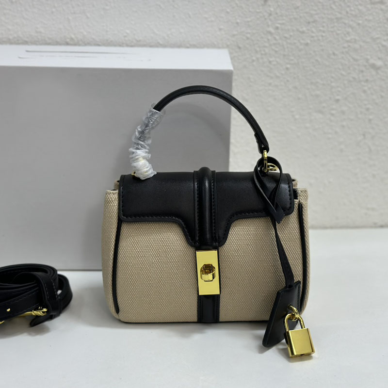 

Mini Shoulder Cross Body Bags Women Designer Handbags Mini 16 Flap Gold Lock Pendant Removable Shoulder Strap Interior Leather Compartment Pocket Totes
