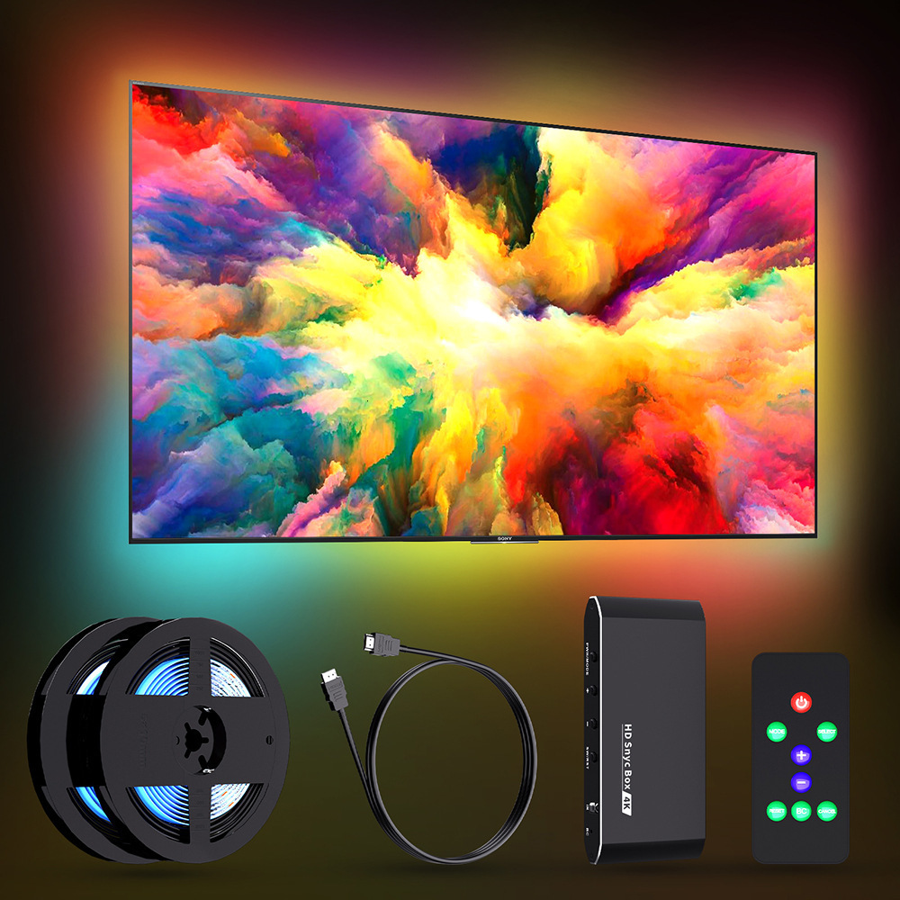 

Projectors For 5865inch TV Home theater Ambient PC Back Light Devices USB RGB Tape Screen Color Sync Led Kit AlexaGoogle Box 230331