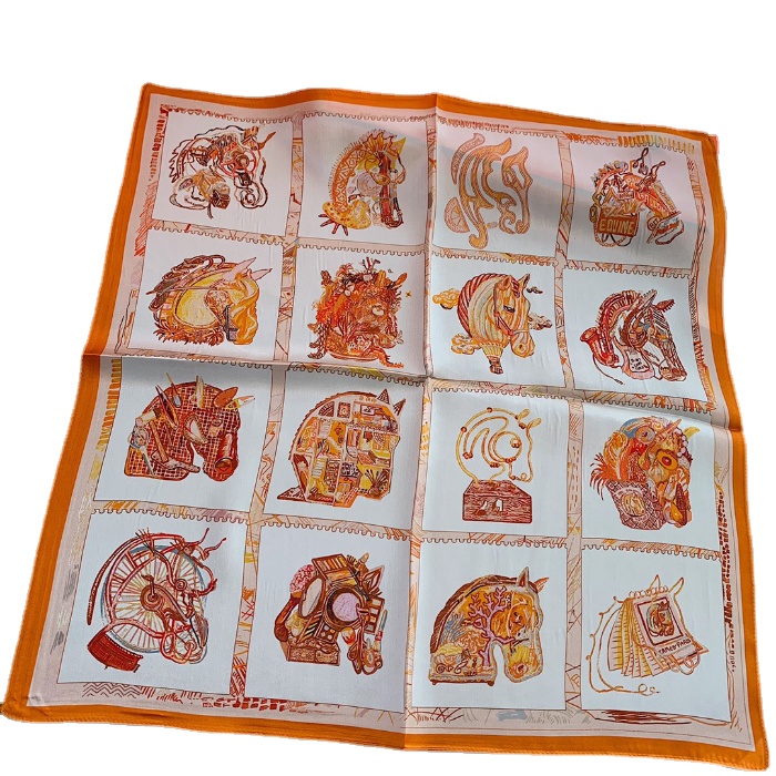 Famous Silk Scarf Designers Headband Camellia Pattern Scarf Headband Luxury Designer Girls Print Shawl Lovers Love Gifts Accessories Fashion Vers-image-855357735