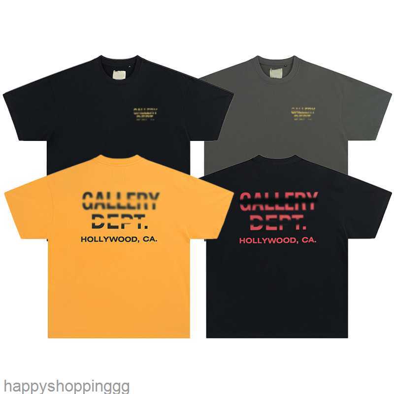

Men's T-shirts Designer Galleryes depts Shirt Alphabet Print Trendy Trend Basic Casual Fashion Loose Short T-shirt Half Sleeve TeeS black