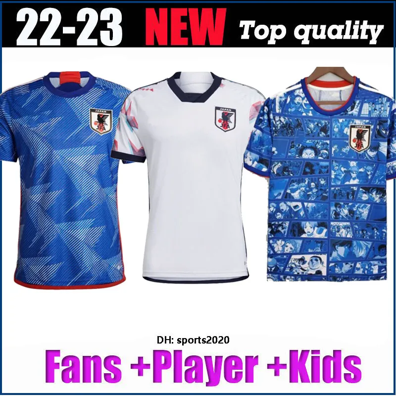 

Japan 2022 Soccer Jersey MINAMINO NAGATOMO HARAGUCHI YOSHIDA TSUBASA 2023 ATOM Nigo special-edition 22 23 Football Shirt OSAKO men set kids kit Player Fans women top, 22-23 away kids