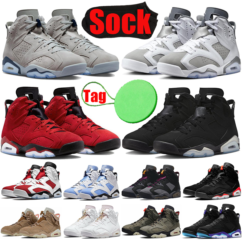 

Toro Bravo 6 6s basketball shoes men Cool Grey UNC Metallic Silver Carmine Georgetown Midnight Navy British Khaki Aqua Infrared DMP sneakers mens trainers, #9 british khaki