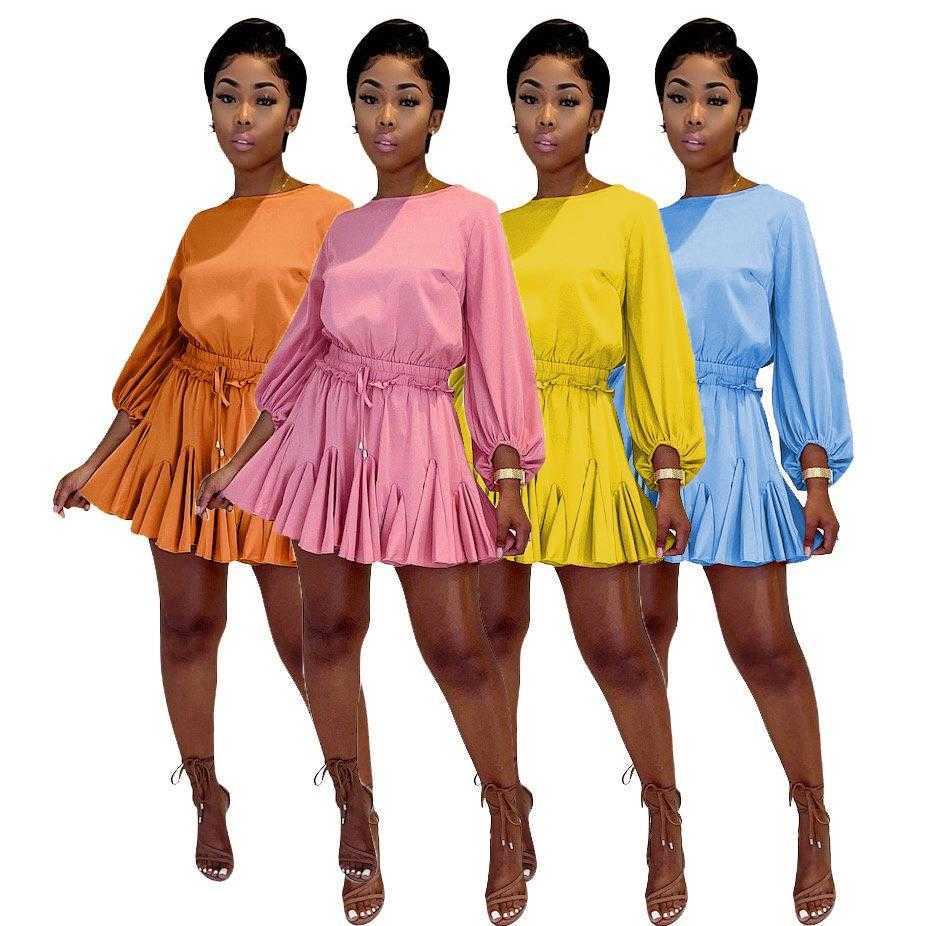 

Womens Jumpsuit Tracksuits Imitation Dress Solid Color Short Skirt Holiday, Orange