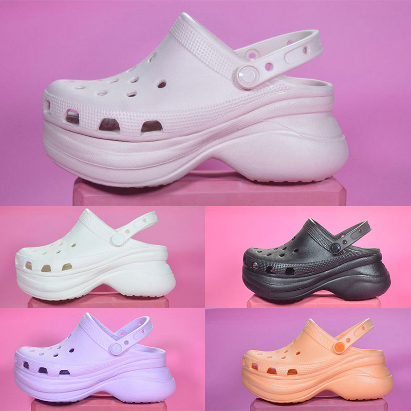 

croc classic bae clog women designer sandals height increasing platform croos clogs waterproof shoes blue Thick Bottom Pool slippers hospital nursing slides, 16