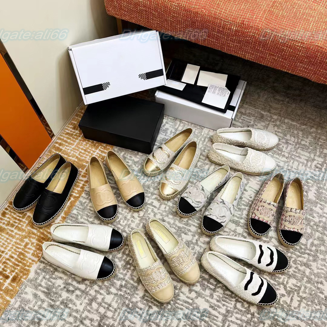 

Fisherman shoes luxury shoe designer woman summer sexy Fashion espadrilles Loafers man canvas flat Cotton Tweed Grosgrain leather easy to wear lady, #9