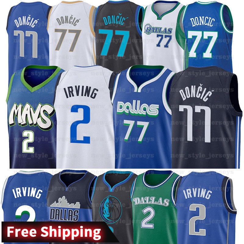 

Kyrie Irving Dallas''Mavericks''2 77 Basketball Jerseys Luka Doncic 2023 Men Youth Jersey Basketball Wear CZZ11