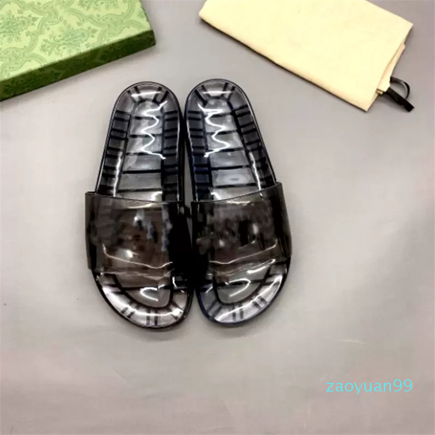 

top quality Casual Shoes Luxury Designer Slippers Women Men Transparent Jelly Couple Slipper Summer Sexy Sandals Fashion Comfortable Shoes Classical Black, Style 9