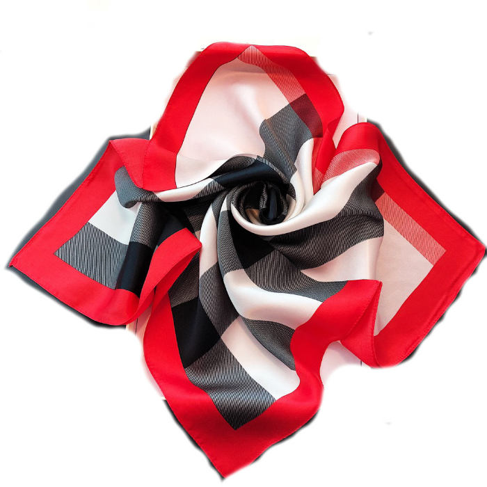 

Brand Designer Silk Scarves for WomenSilk Plaid Camellia Pattern Plaid Scarf Luxury Designer Print Shawl Lovers Gifts Accessories Fashion Versatile Without Box