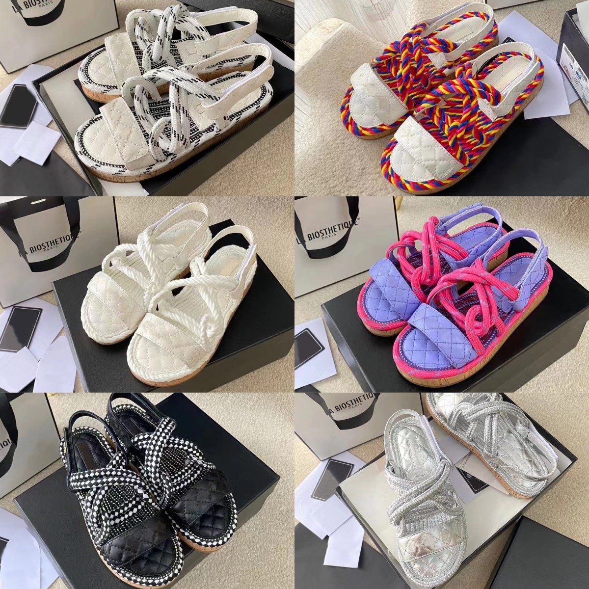 

Designer Shoes Women Sandals Straw Platform Slides Metal Letter Slipper Lambskin TPU Sandal Classic Summer Shoes Crystal Calf Loafers Two Adjustable Slippers
