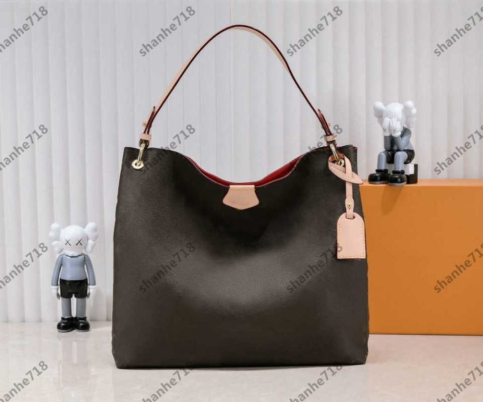 

Vintage Graceful Large Shopping Bag 5A Level Cowhide Women Shoulder Crossbody Bags Luxury Lady Purses Onthego Designer Handbag Artsy Totes M43704, Add box + dust bag